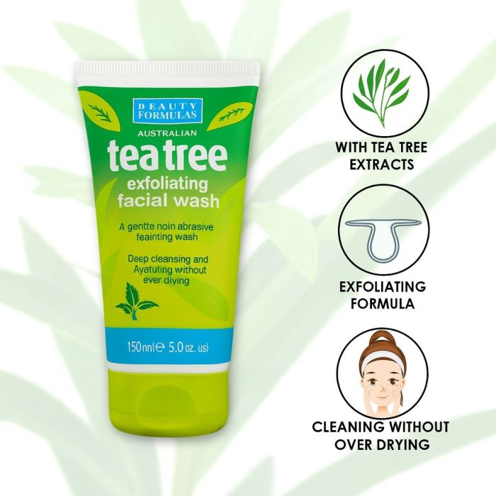 غسول مقشر للوجه بزيت شجرة الشاي